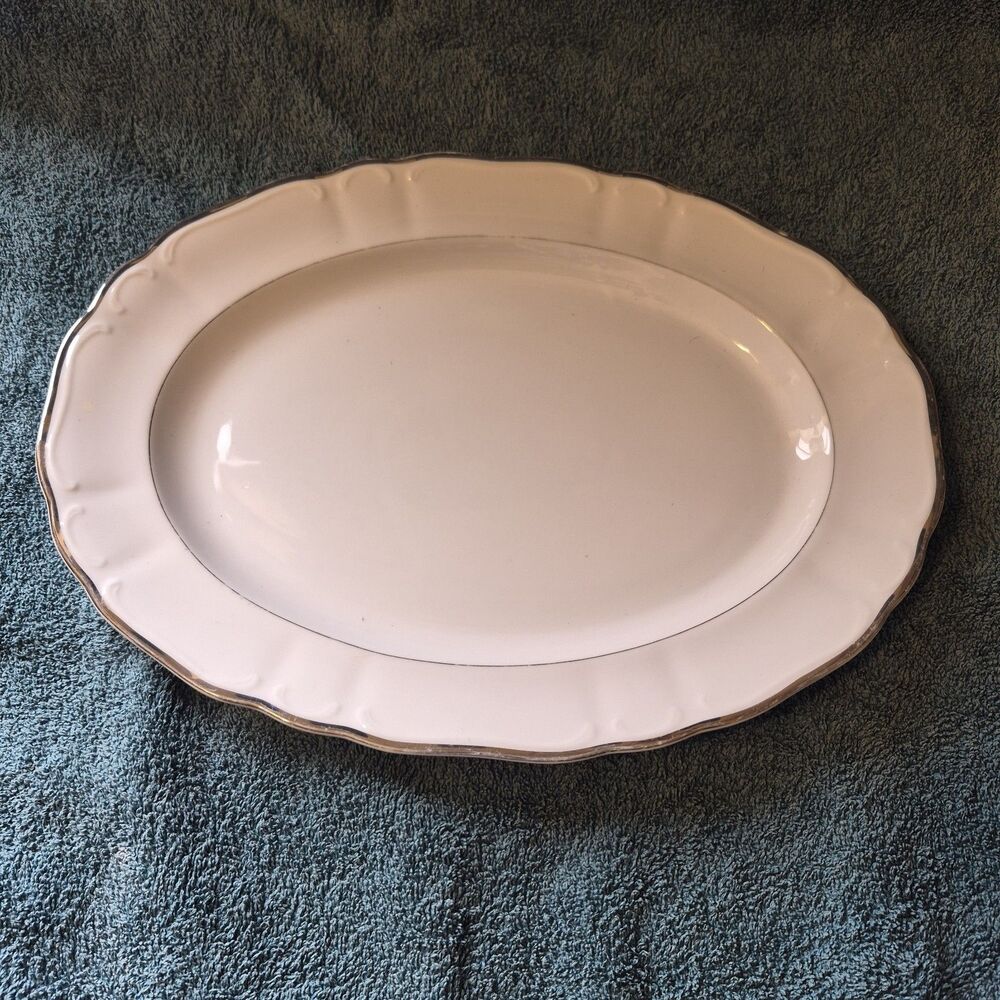 Harmony House Silver Sonata Serving Platter 14" Japan 3639